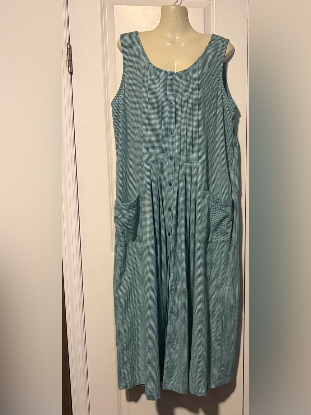 Vintage green plaid dress from 1980’s